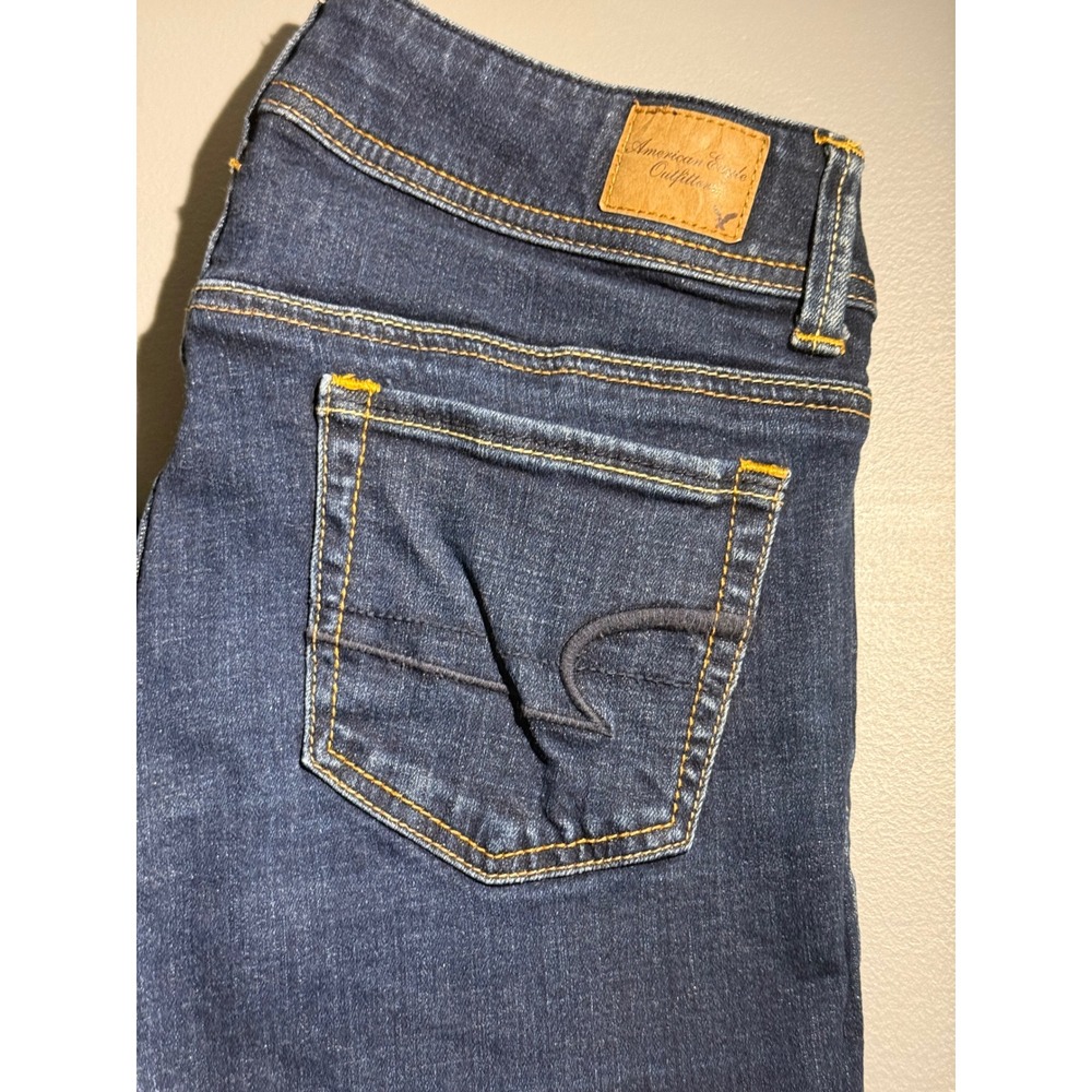 American Eagle Original Boot Super Stretch Dark Wash Jeans Womens 6 Regular - Picture 1 of 10